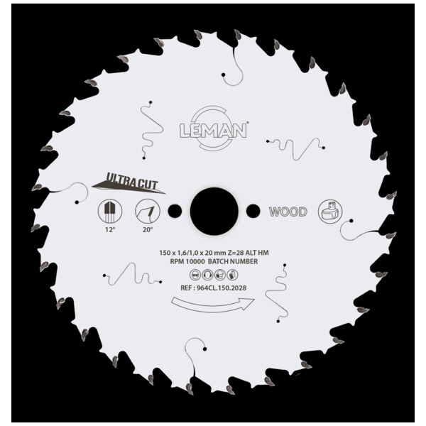 Lame circulaire fine bois massif lsc.964cl.w