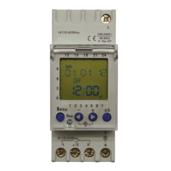 Horloge sur rail din