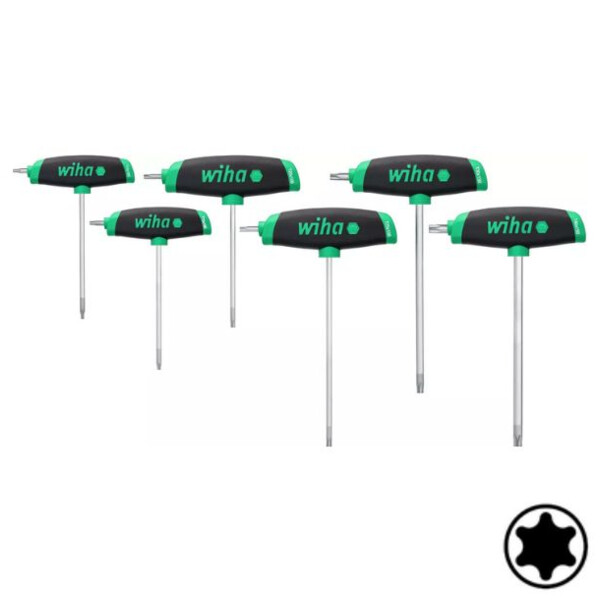 Jeu 6 clés males torx manche t