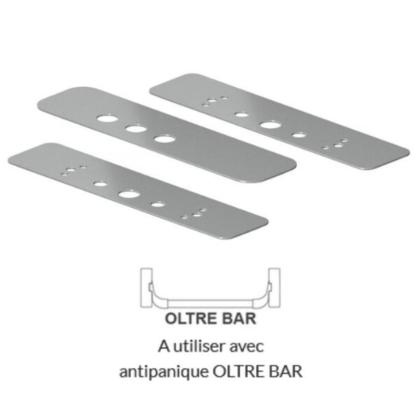 Kit de plaques pour  remplacer un antipanique avec oltre bar