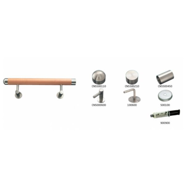 Kit main courante prestige hêtre 