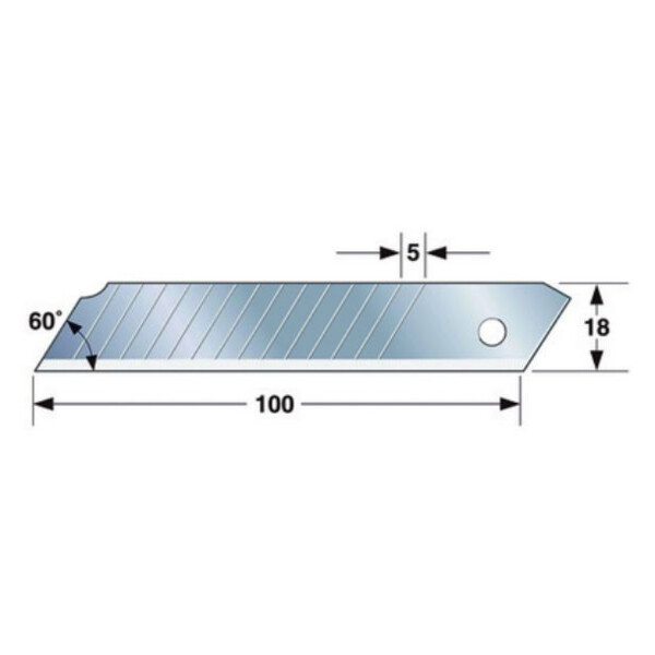 Lame de cutter endura blade 18 mm (etui de 10)
