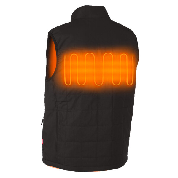 Veste chauffante noire sans manche ripstop m12 hpvbl2-0