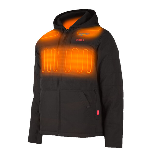 Veste chauffante noire ripstop m12 hpjbl2-0