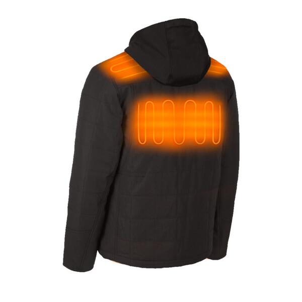 Veste chauffante noire ripstop m12 hpjbl2-0