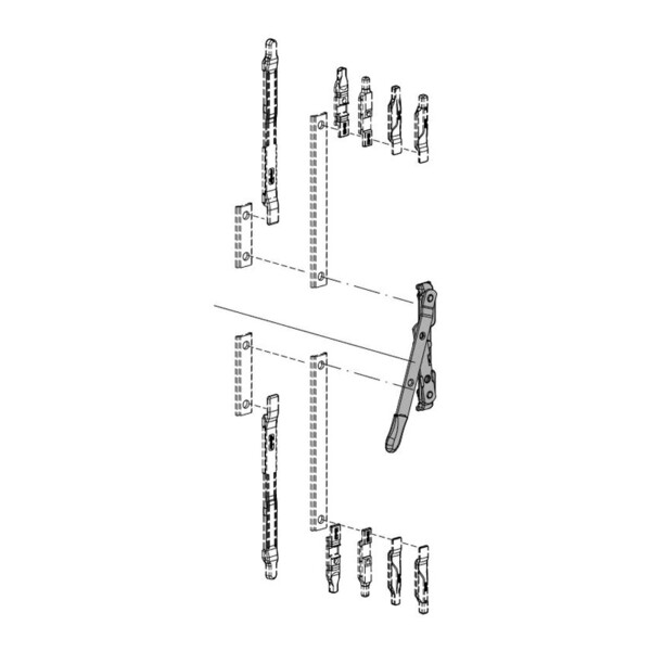 Manoeuvre de fermeture pour semi-fixe double gorge