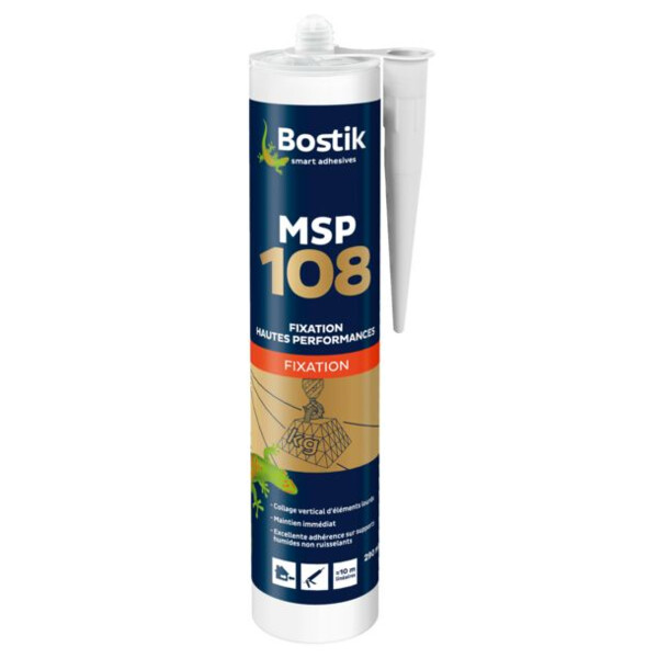 Mastic colle ms polymere msp 108 blanc 290 ml