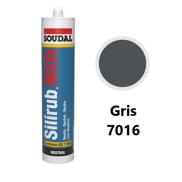 Mastic silicone n oxime neo5 cart.300ml ton gris