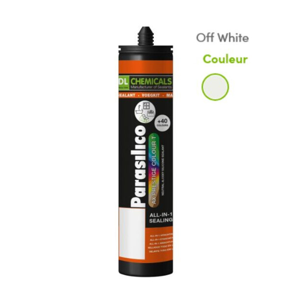 Mastic silicone prestige colour ton blanc cart300ml