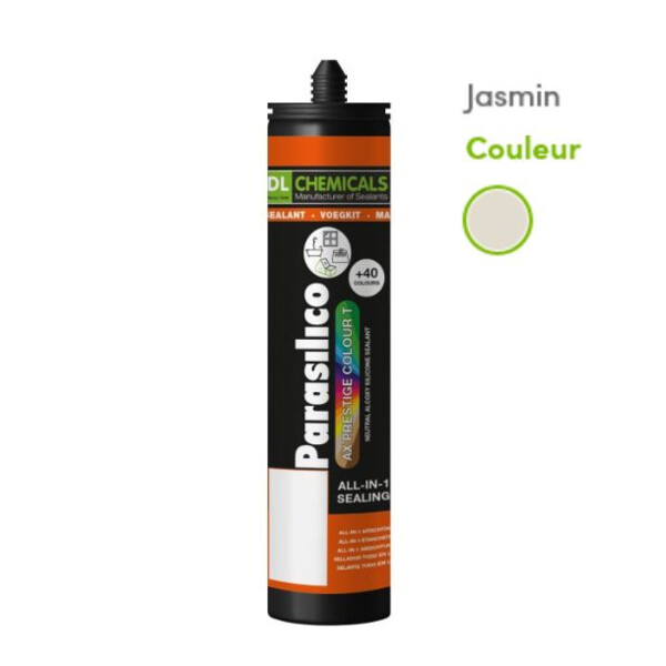 Mastic silicone prestige colour ton blanc cart300ml