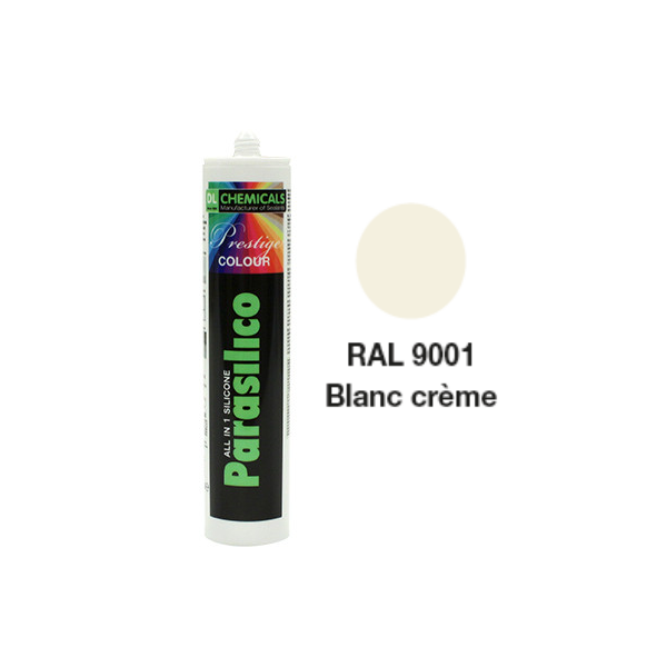 Mastic silicone prestige colour ton blanc cart300ml