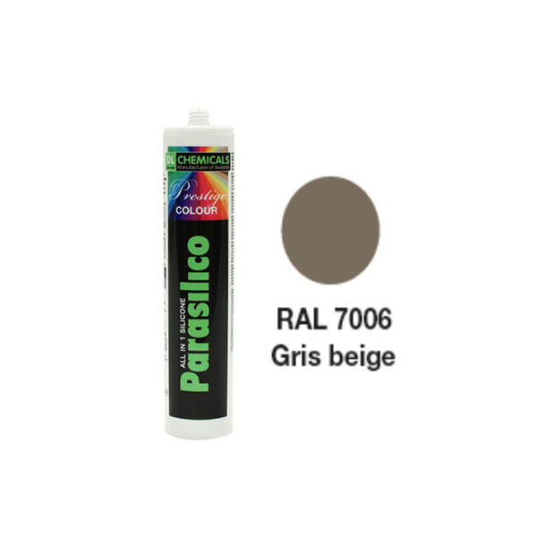 Mastic silicone prestige colour ton gris cart300ml