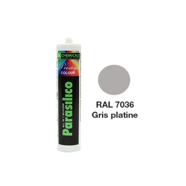 Mastic silicone prestige colour ton gris cart300ml