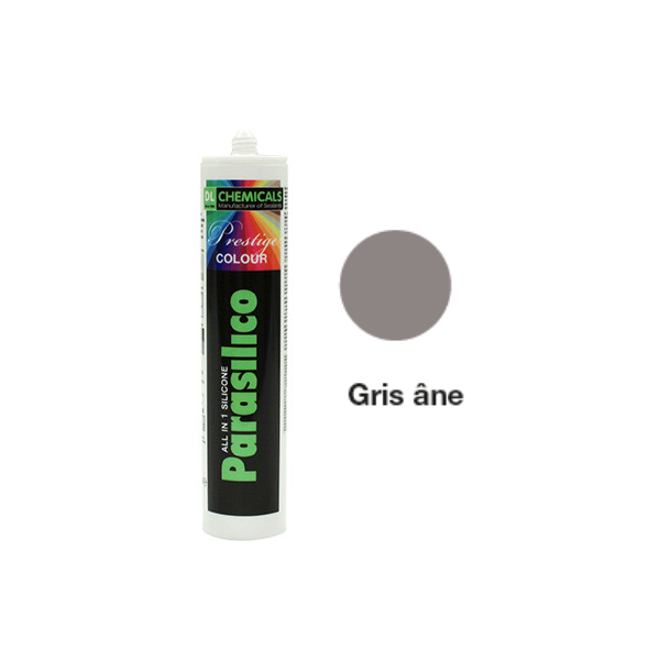 Mastic silicone prestige colour ton gris cart300ml