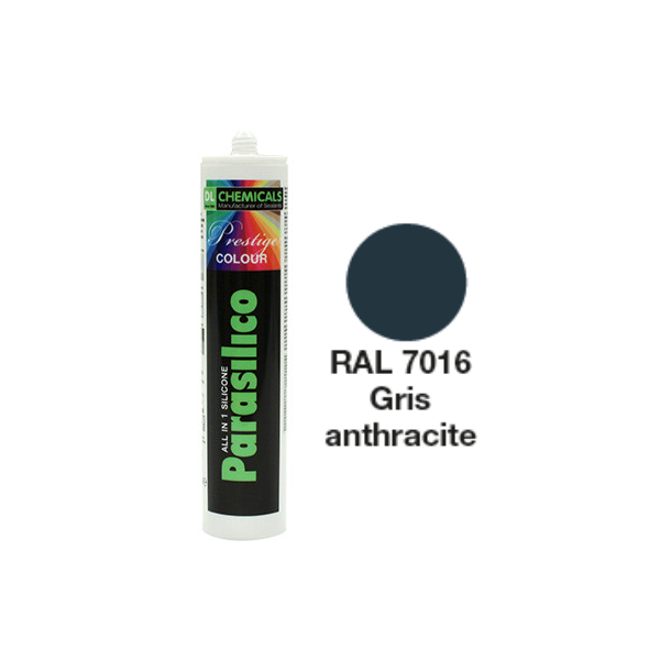 Mastic silicone prestige colour ton gris cart300ml