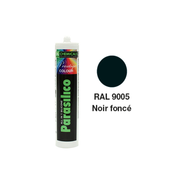 Mastic silicone prestige colour ton noir cart300ml