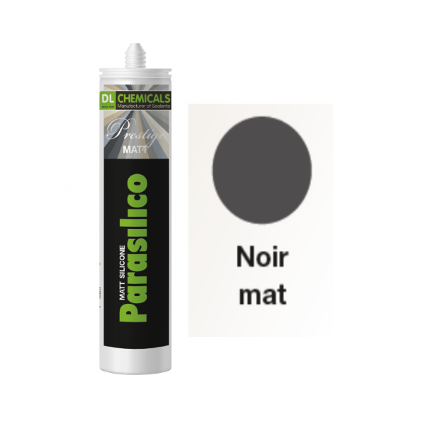 Mastic silicone prestige mat noir cart300ml