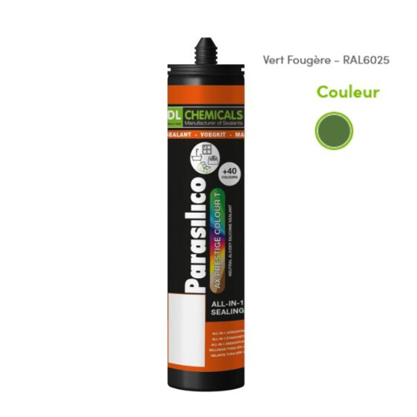 Mastic silicone prestige ton vert cart300ml