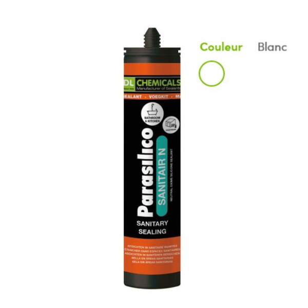 Mastic silicone sanitaire neutre