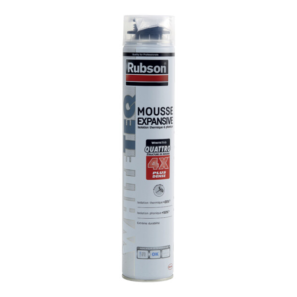 Mousse expansive thermique et phonique WHITETEQ - Rubson