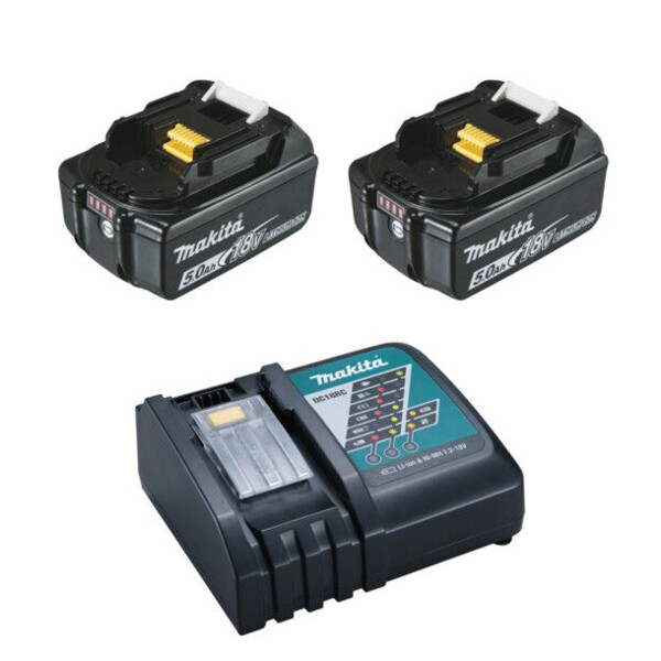 Pack energie li-ion 18v 2x5ah + chargeur simple dc18rc