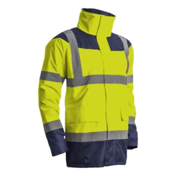 Parka keta matelassee polyster hi-viz jaune/marine
