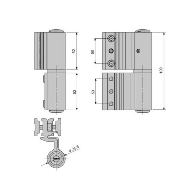 Paumelle 2 lames velox top