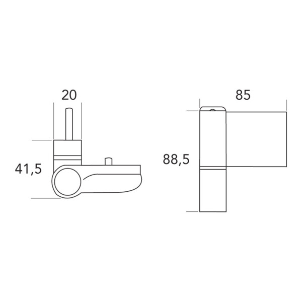 Paumelle pvc kt-sv par 24 - vis autoperforantes