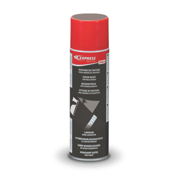 Peinture de finition cordon de soudure sur zinc brun fonce mat