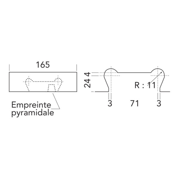 Penture basse de miroiterie