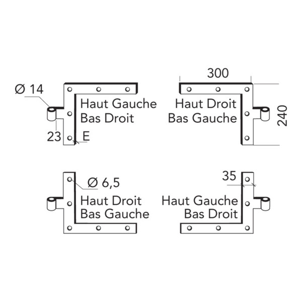 Penture equerre acier