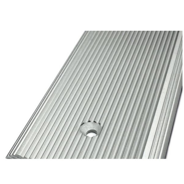 Plat de marche perce alu naturel 55mm/3m