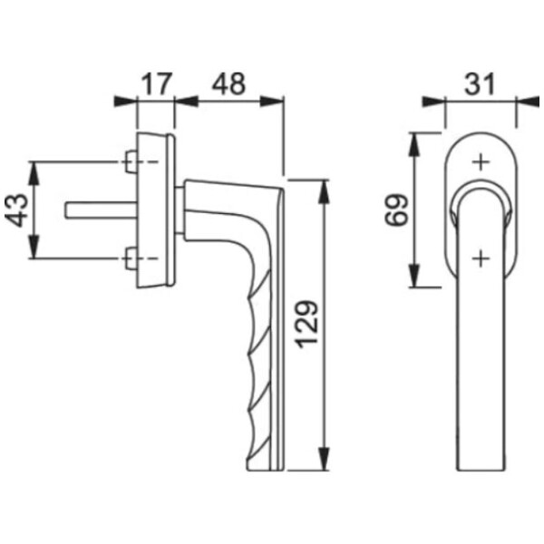 Poignée de fenêtre hamburg  secuforte
