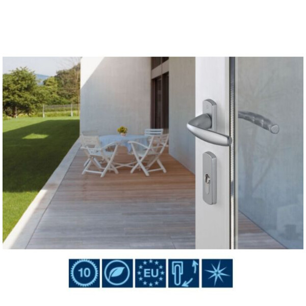 Poignée de porte-fenêtre  new-york à clé saillie  normale