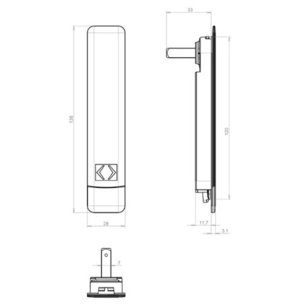 Poignée shadow 8415
