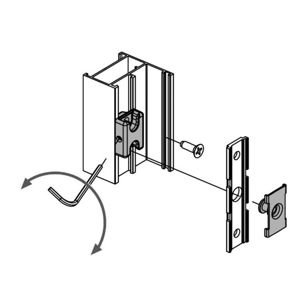 Point de fermeture sécurité avec guide