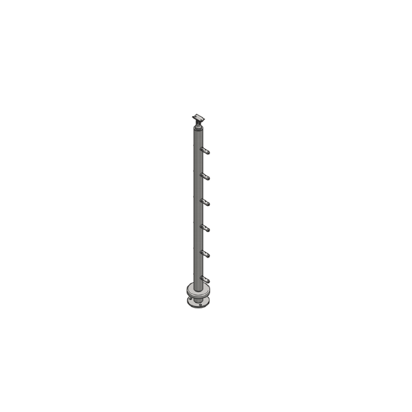 Poteau d'extrémité câble garde corps