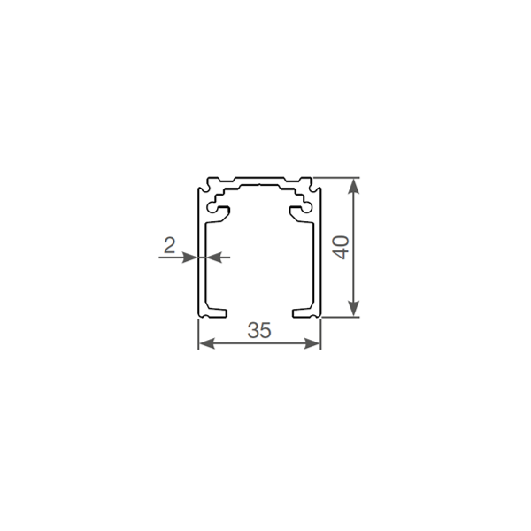 Rail proslide applique mur et plafond