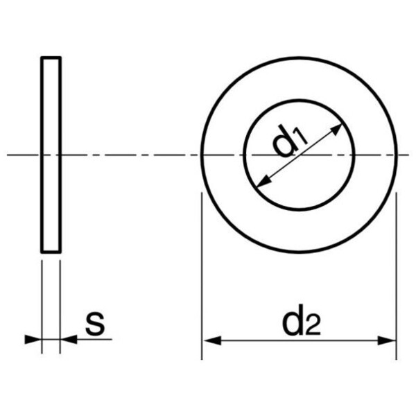 Rondelle plate inox a2 z