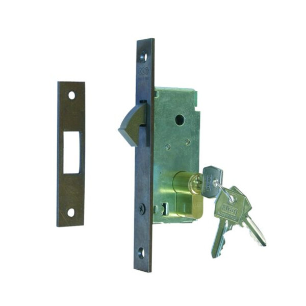 Serrure a crochet rentrant