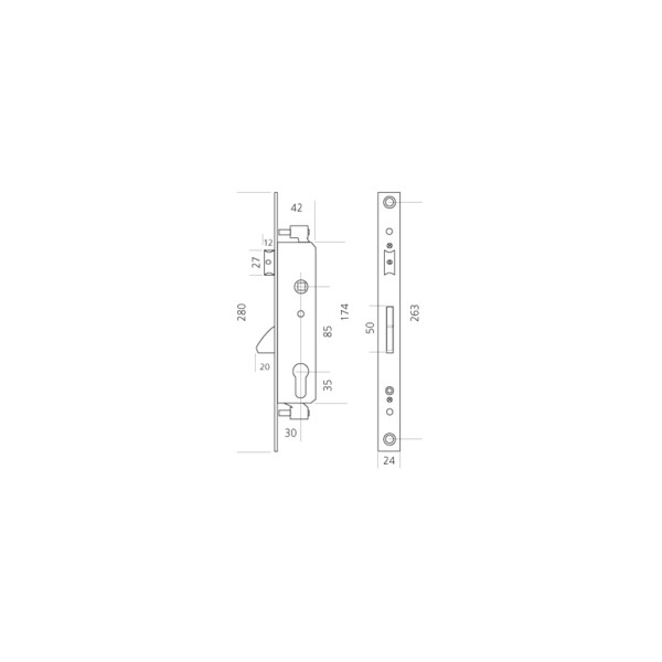 Serrure multipoint à relevage ego