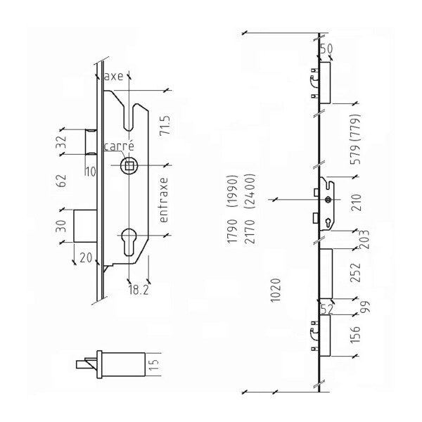 Serrure multitronic 881