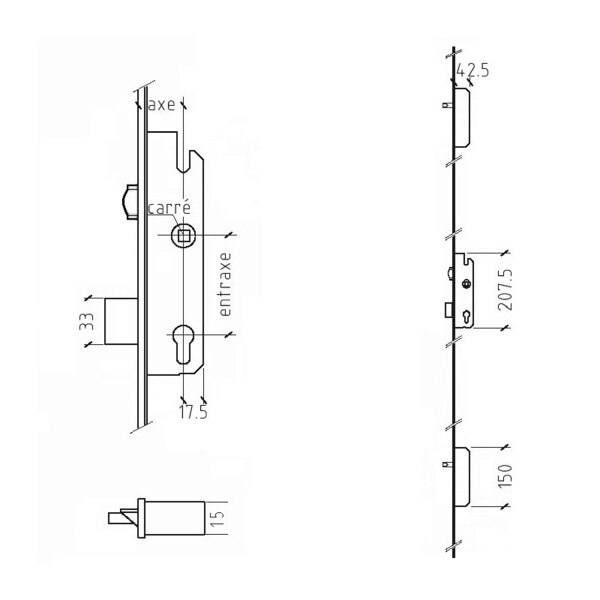 Serrure one bs2300 à rouleau