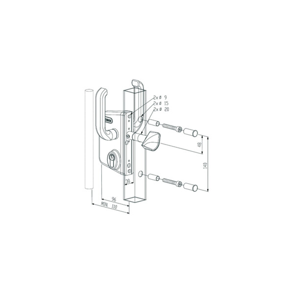 Serrure pour portail coulissant