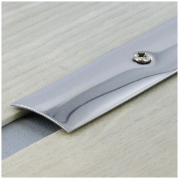 Seuil plat perce inox brillant 30mm/2,7m