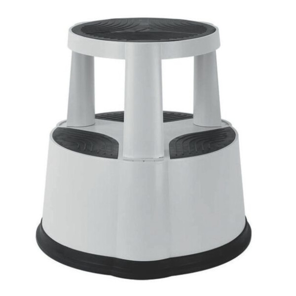 Tabouret mobil step luxe gris