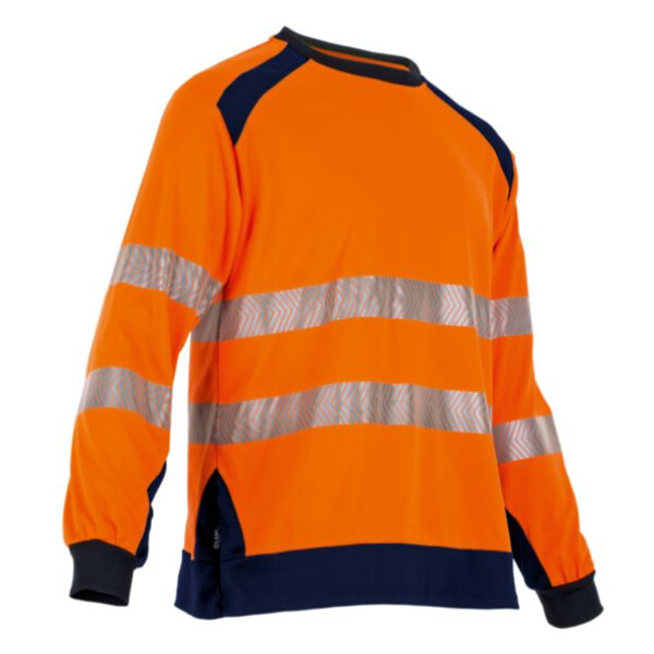 Tee shirt manche longue haute visibilite reflet orange