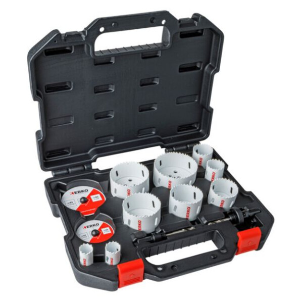 Trepan bimetal erko ''installateur''  (coffret de 11 pieces)
