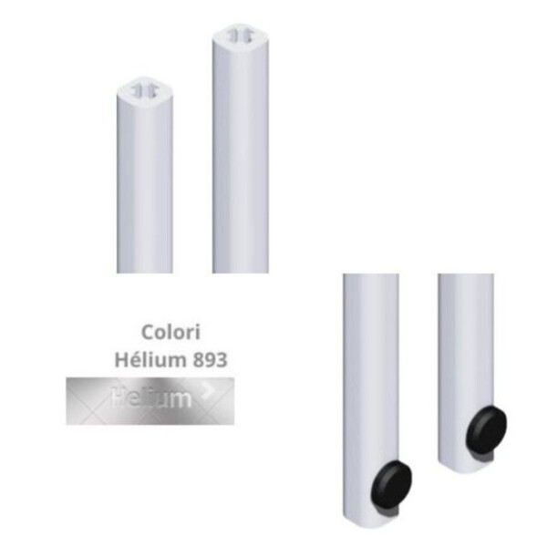 Tringle de crémone pompier en applique 2 x 1250mm