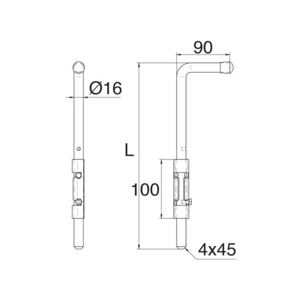 Verrou de pied a souder